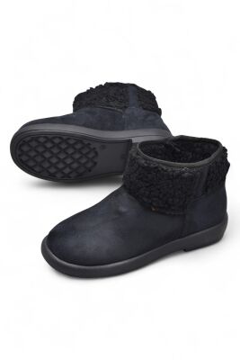 616 Günlük Kadın Bot Süet İçi Kürklü Yüksek Kalın Taban Kışlık Bot - 12