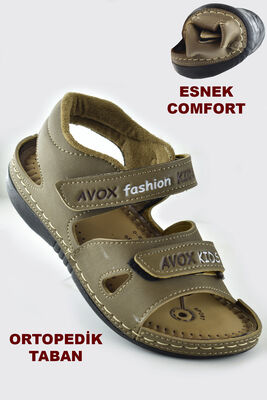 65163 Ortopedik Taban Rahat Erkek Çocuk Sandalet Terlik Avox - 2