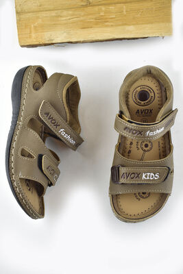 65163 Ortopedik Taban Rahat Erkek Çocuk Sandalet Terlik Avox - 6