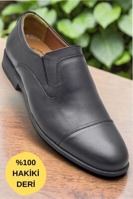 692 Hazır Rahat Taban İçi Dışı Deri Erkek Ayakkabı Bağcıksız Klasik Erkek Ayakkabı - 1