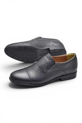 692 Hazır Rahat Taban İçi Dışı Deri Erkek Ayakkabı Bağcıksız Klasik Erkek Ayakkabı - 4