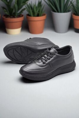 701 Tam Ortopedik Taban Hakiki Deri Erkek Ayakkabı Kadın Ayakkabı Kaymaz Taban Unisex Ayakkabı Lastikli Bağcık - 5
