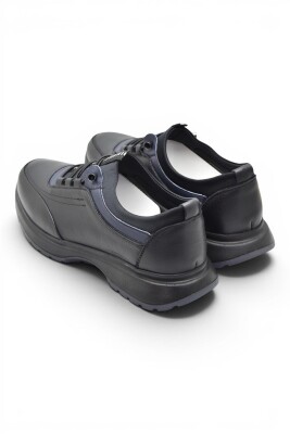 71654 Ortopedik Taban İçi Dışı Deri Erkek Ayakkabı Lastik Bağcıklı Casual Erkek Ayakkabı - 4