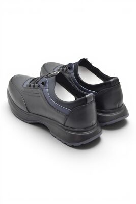 71654 Ortopedik Taban İçi Dışı Deri Erkek Ayakkabı Lastik Bağcıklı Casual Erkek Ayakkabı - 4