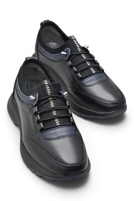 71654 Ortopedik Taban İçi Dışı Deri Erkek Ayakkabı Lastik Bağcıklı Casual Erkek Ayakkabı - 5