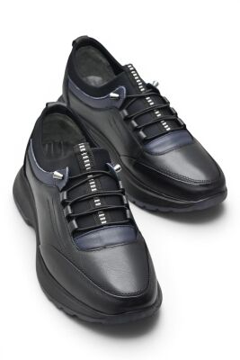 71654 Ortopedik Taban İçi Dışı Deri Erkek Ayakkabı Lastik Bağcıklı Casual Erkek Ayakkabı - 5