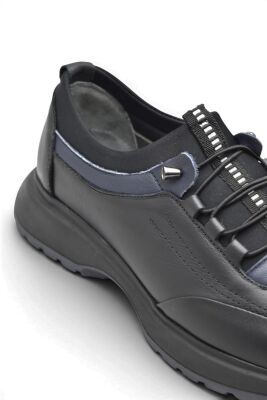 71654 Ortopedik Taban İçi Dışı Deri Erkek Ayakkabı Lastik Bağcıklı Casual Erkek Ayakkabı - 6