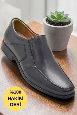 717 Hazır Rahat Taban İçi Dışı Deri Erkek Ayakkabı Bağcıksız Klasik Erkek Ayakkabı - ISPARTALILAR