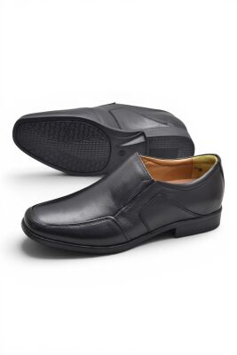 717 Hazır Rahat Taban İçi Dışı Deri Erkek Ayakkabı Bağcıksız Klasik Erkek Ayakkabı - 4