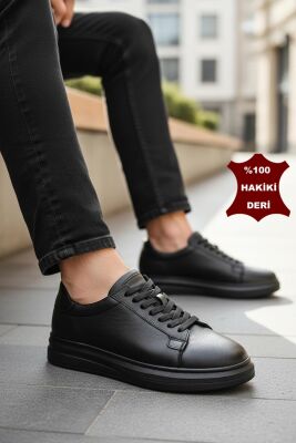 76 Tam Ortopedik Taban Hakiki Deri Günlük Erkek Ayakkabı Casual Erkek Ayakkabı Sneakers - 1