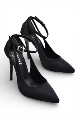 802 Bilekten Bağlamalı Kadın Topuklu Ayakkabı 9,5 cm Kadeh Topuk Abiye Düğün Nişan Ayakkabısı - 5