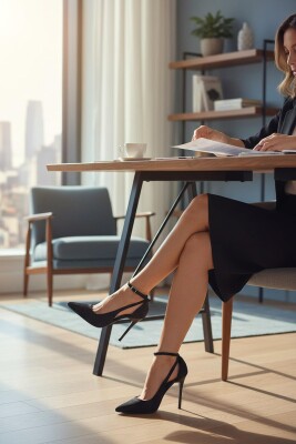 802 Bilekten Bağlamalı Kadın Topuklu Ayakkabı 9,5 cm Kadeh Topuk Abiye Düğün Nişan Ayakkabısı - 14