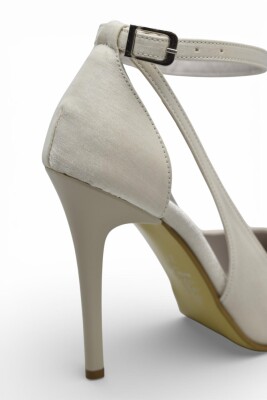 802 Bilekten Bağlamalı Kadın Topuklu Ayakkabı 9,5 cm Kadeh Topuk Abiye Düğün Nişan Ayakkabısı - 16