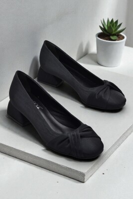 804 Kadın Topuklu Ayakkabı 3,5 cm Kalın Topuklu Anne Topuklu Ayakkabı - ISPARTALILAR