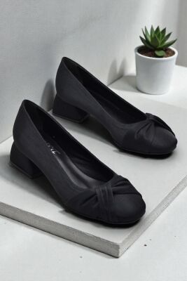 804 Kadın Topuklu Ayakkabı 3,5 cm Kalın Topuklu Anne Topuklu Ayakkabı - 1