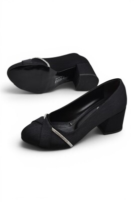 808 Kadın Topuklu Ayakkabı 3,5 cm Kalın Topuklu Kapalı Anne Topuklu Ayakkabı - 3