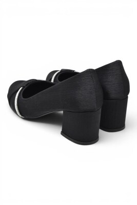 808 Kadın Topuklu Ayakkabı 3,5 cm Kalın Topuklu Kapalı Anne Topuklu Ayakkabı - 4