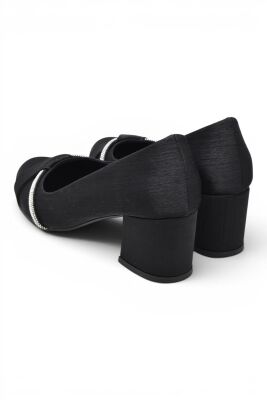 808 Kadın Topuklu Ayakkabı 3,5 cm Kalın Topuklu Kapalı Anne Topuklu Ayakkabı - 4