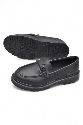 812-L Rahat Taban Günlük Siyah Kadın Laofer Ayakkabı Casual Kadın Ayakkabı Rugan - 12