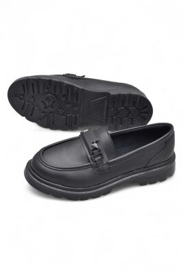 812-L Rahat Taban Günlük Siyah Kadın Laofer Ayakkabı Casual Kadın Ayakkabı Rugan - 12