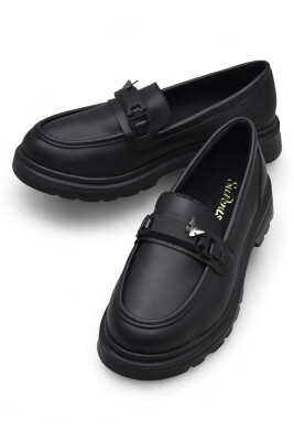 812-L Rahat Taban Günlük Siyah Kadın Laofer Ayakkabı Casual Kadın Ayakkabı Rugan - 16