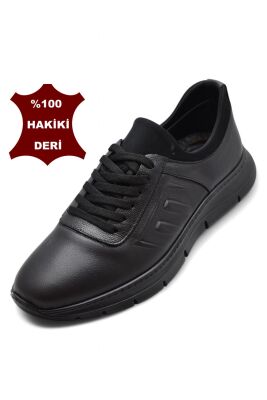8414 Ortopedik Taban Hakiki Deri Erkek Günlük Ayakkabı BATTAL NO 45-46-47-48 - 5