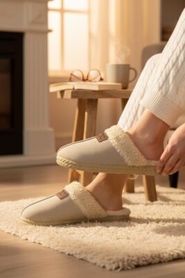 95FX Kışlık Ev Terliği Yünlü Ev terliği Kadın Kışlık Terlik - 14