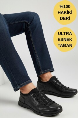 970 Ortopedik Taban Günlük Hakiki Deri Erkek Ayakkabı Esnek Hazır Taban Casual Ayakkabı - 3