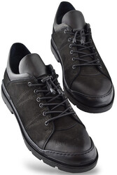 ISPARTALILAR - 9958 Tam Ortopedik Taban Hakiki Deri Erkek Ayakkabı Kaymaz Taban Erkek Kışlık Ayakkabı Nubuk Deri