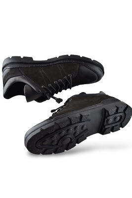 9958 Tam Ortopedik Taban Hakiki Deri Erkek Ayakkabı Kaymaz Taban Erkek Kışlık Ayakkabı Nubuk Deri