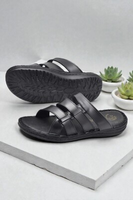 Ayakkabiburada 037 Günlük TAM ORTOPEDİK Hakiki Deri Erkek Terlik PUFF Taban - 3