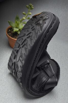 Ayakkabiburada 037 Günlük TAM ORTOPEDİK Hakiki Deri Erkek Terlik PUFF Taban - 5