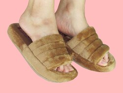 Ayakkabiburada 091 Peluş Kadın Ev Terliği Kışlık Terlik - 2