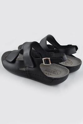 Carlaverde 140599 Anatomik TAM Ortopedik Siyah Kadın Sandalet Ayakkabı - 3