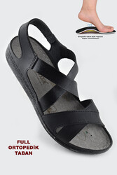 Carlaverde - Carlaverde 140741 Anatomik TAM Ortopedik Kadın Sandalet Ayakkabı Yeni Sezon
