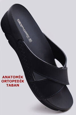 Ceyo Venedik-9 Çapraz Bantlı Kadın Ortopedik Terlik Anatomik - 1