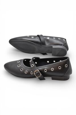 D159 Rahat Taban Günlük Kadın Babet Ayakkabı Zımbalı Babet Kadın Ayakkabısı - 9