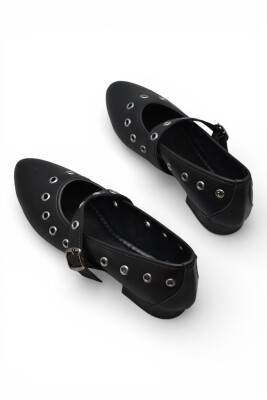 D159 Rahat Taban Günlük Kadın Babet Ayakkabı Zımbalı Babet Kadın Ayakkabısı - 11