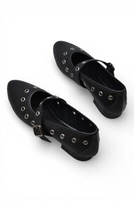 D159 Rahat Taban Günlük Kadın Babet Ayakkabı Zımbalı Babet Kadın Ayakkabısı - 11