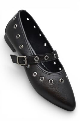 D159 Rahat Taban Günlük Kadın Babet Ayakkabı Zımbalı Babet Kadın Ayakkabısı - 14