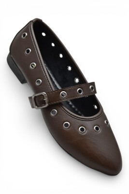 D159 Rahat Taban Günlük Kadın Babet Ayakkabı Zımbalı Babet Kadın Ayakkabısı - 7