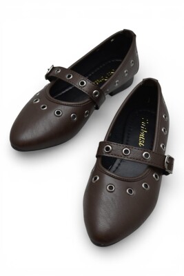 D159 Rahat Taban Günlük Kadın Babet Ayakkabı Zımbalı Babet Kadın Ayakkabısı - 8