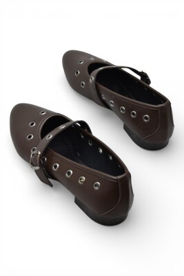 D159 Rahat Taban Günlük Kadın Babet Ayakkabı Zımbalı Babet Kadın Ayakkabısı - 12