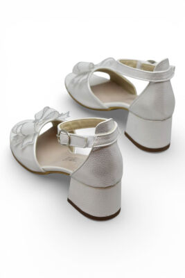 D612 Abiye Kız Çocuk Topuklu Ayakkabı Taşlı Açık Kız Çocuk Nişan Abiye Ayakkabısı - 8