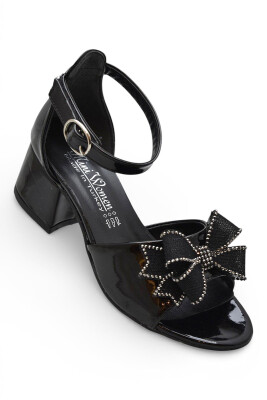 D612 Abiye Kız Çocuk Topuklu Ayakkabı Taşlı Açık Kız Çocuk Nişan Abiye Ayakkabısı - 3