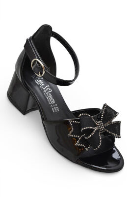 D612 Abiye Kız Çocuk Topuklu Ayakkabı Taşlı Açık Kız Çocuk Nişan Abiye Ayakkabısı - 3