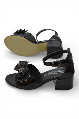 D612 Abiye Kız Çocuk Topuklu Ayakkabı Taşlı Açık Kız Çocuk Nişan Abiye Ayakkabısı - 9