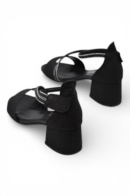 D613 Abiye Kız Çocuk Topuklu Ayakkabı Taşlı Açık Kız Çocuk Nişan Abiye Ayakkabısı - 8