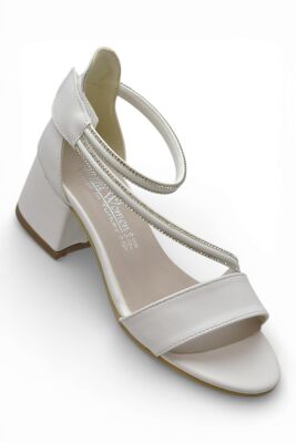 D613 Abiye Kız Çocuk Topuklu Ayakkabı Taşlı Açık Kız Çocuk Nişan Abiye Ayakkabısı - 5