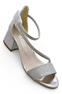 D613 Abiye Kız Çocuk Topuklu Ayakkabı Taşlı Açık Kız Çocuk Nişan Abiye Ayakkabısı - 13